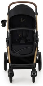 Cărucior de copii combinat 3 în 1 KINDERKRAFT MOOV 2 AIR Pure black + scaun auto MINK PRO