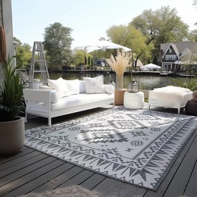Covor de exterior gri/crem 120x170 cm Gemini – Elle Decoration