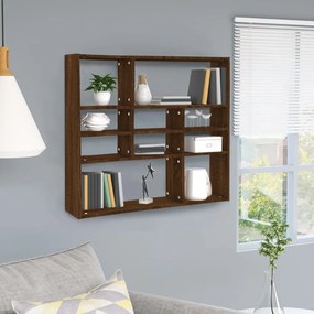 vidaXL Raft de perete, stejar maro, 90x16x78 cm, lemn compozit