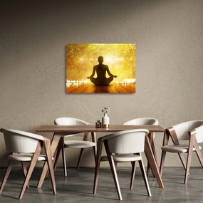 Tablou pe sticlă - meditare (70x50 cm)