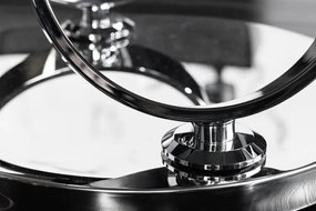 Masuta de cafea moderna cu doua blaturi rotative din ceramica DANCING RINGS 80-135cm