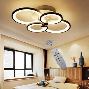 Lustra Led, 4 Cercuri, Alba, Esn 6626 -4 Wh 84W