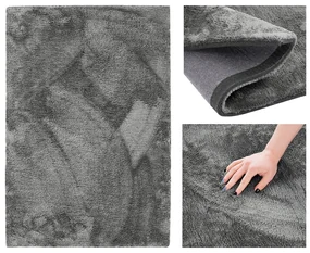 Covor gri inchis, MORKO Dimensiune: 160 x 120 cm