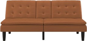 Canapea maro coniac extensibilă cu tapițerie din imitație de piele 191 cm Maine – Støraa