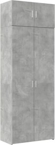 vidaXL Dulap de depozitare, gri beton, 80x42,5x225 cm, lemn prelucrat