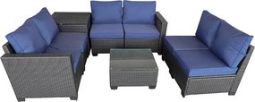 Set mobilier de grădină cu canapele și ladă de depozitare pentru perne Avenberg ENCANTA