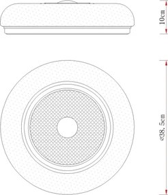 Globo 48071-18 - Plafonieră LED GRAHAM LED/24W/230V Ø 38,5 cm albă