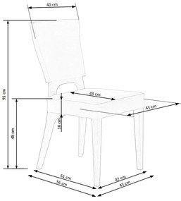 Scaun de bucaterie Wenanty, stejar albastru/miere
