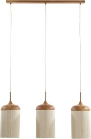 Lustră în culoare naturală cu abajur textil Dania – Light &amp; Living