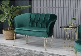 Set canapea Viena Homs textil verde-auriu,30703