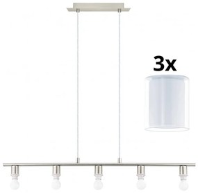 Lustră LED pe cablu Eglo MY CHOICE 5xE14/4W/230V crom/alb