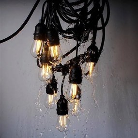 Ghirlandă decorativă LED pentru exterior 20xE27/1W/230V 11,44 m IP44 negru