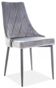 Scaun de bucătărie Trix B Velvet, gri