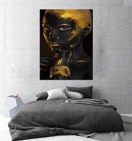 Tablou canvas Tribal Girl Gold 120x80 cm