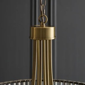 Endon 119611 - Candelabru VISCONTI cu lanț, 8xE14/6W/230V, alamă