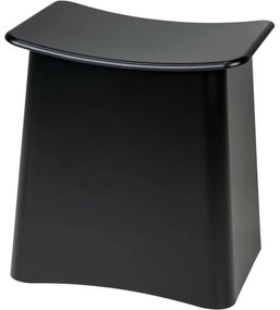 Wenko Scaun de baie cu spațiu pentru rufe Wing,negru, 45 × 33 × 48 cm