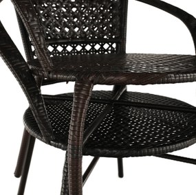 Set ratan de grădină 1+2, maro, LASAN