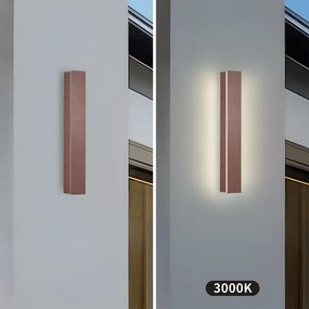 Brilagi - Aplică LED de perete pentru exterior LINEAR, 8W, 230V, 3000K, IP65, 30 cm, maro, CRI 90