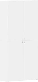 vidaXL Dulap pentru pantofi Alb 80 x 35.5 x 180 cm Lemn compozit