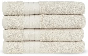 Prosoape bej 4 buc. din bumbac din frotir 50x100 cm – Good Morning