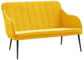 351470 vidaXL Bancă, galben, 110x76x80 cm, catifea