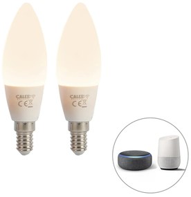 Set 2 becuri LED smart E14 B35 4.9W 470 lm 2200-4000K