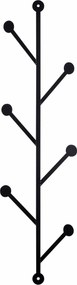 Cuier ROD 2, negru, metal, 25x94 cm