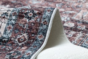 ANDRE 1826 covor lavabil Ornament, vintage anti-alunecare - maro si albastru - SECUNDAR-COTATI PRODUSUL