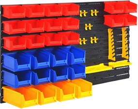 vidaXL Organizator scule de garaj cu montare pe perete
