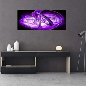 Tablou fractalilor în violet (120x50 cm), în 40 de alte dimensiuni noi