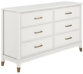 Comodă CosmoLiving by Cosmopolitan Westerleigh, 144 x 85 cm, alb