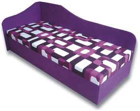 Pat de o persoană (canapea) 80 cm Lady 87 (violet 49 + Gusto 10) (S). 793109