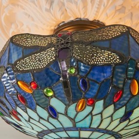 Endon 111897 - Plafonieră Tiffany DRAGONFLY 3xE27/10W/230V Ø 41 cm