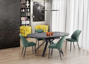 Set masa extensibila Vertigo 130-180 cm + 4 scaune K432 verde
