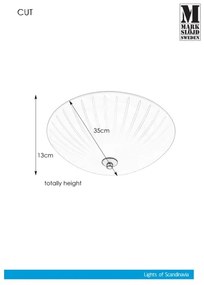 Plafonieră Markslöjd 107758 CUT 2xE14/40W/230V d. 35 cm