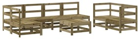 3186458 vidaXL Set mobilier relaxare de grădină, 8 piese, lemn de pin tratat