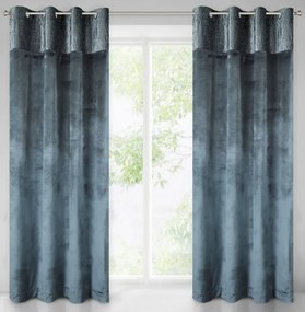 Perdea decorativă unică, decorată cu imprimeu argintiu Lungime: 250 cm