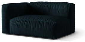 Modul pentru canapea modulară albastru închis cu tapițerie din catifea (cu colț pe partea stângă) Martina – Micadoni