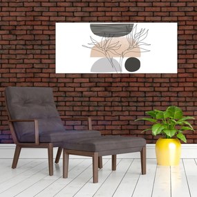 Tablou - Linie de artă flori N⁰2 (120x50 cm)