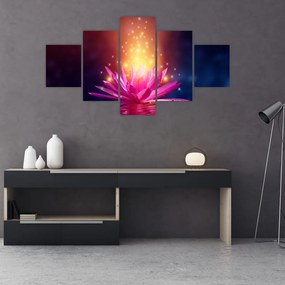 Tablou cu lotus pe apă (125x70 cm), în 40 de alte dimensiuni noi