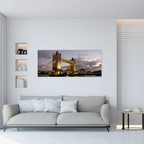 Tablou - Tower Bridge la noapte (120x50 cm)