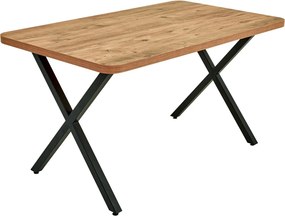 Masa bucatarie texturata, nuc-negru,120x70x75 cm,60124