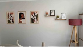 Lampadar cu masuta metal-,nuc-rosu, Homs, 153 cm,40010