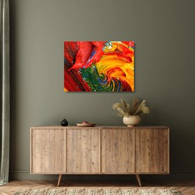 Tablou pe sticlă - Abstractizare albăstrire cu o perie (70x50 cm)