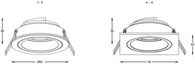 Spot incastrabil, directionabil CHUCK DL ROUND, alb