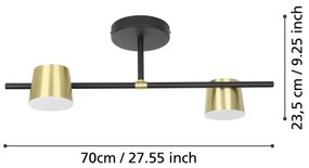 Lustră LED aplicată Eglo 39983 ALTAMIRA 2xGU10/4,6W/230V 3000K auriu