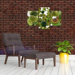 Tablou cu bile în dungi (90x60 cm)