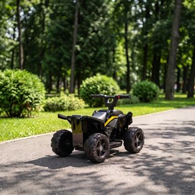 AIYAPLAY ATV Electric pentru Copii 18-48 Luni, 6V, 2 km/h, Sarcină 25 kg, Negru | Aosom Romania