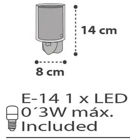 Dalber D-41415E - Lampă LED de priză CLOUDS 1xE14/0,5W/230V