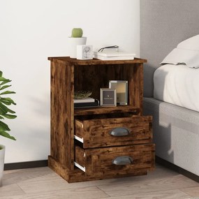 816339 vidaXL Noptiere, 2 buc., stejar afumat, 43x36x60 cm